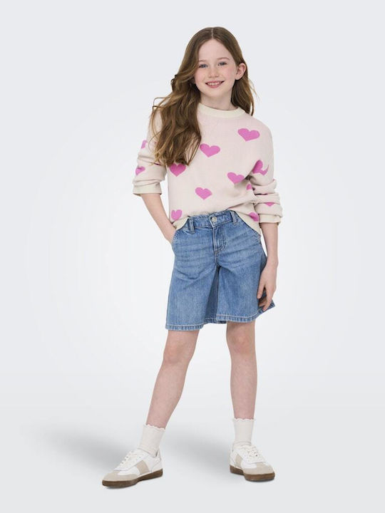 Kids' Sweater Long Sleeve Pink, Beige