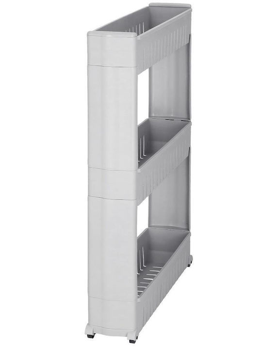 Troler De Bucătărie Din Plastic Cu 3 Locuri Gri 54x13x70cm