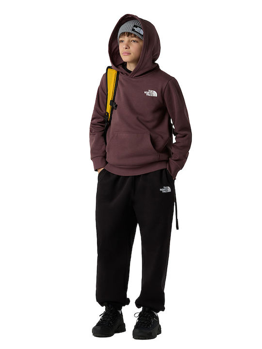Kids Hoodie With Hood and Pockets Burgundy Simple Dome Hoodie