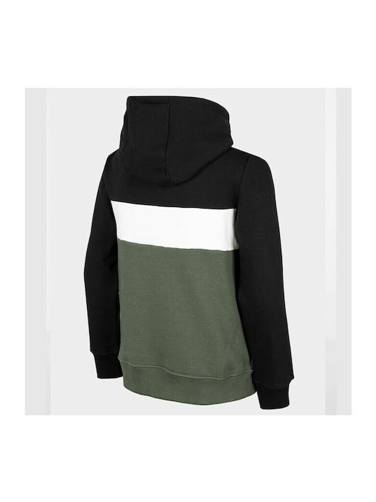 Kids Sweatshirt with Hood and Pockets Khaki