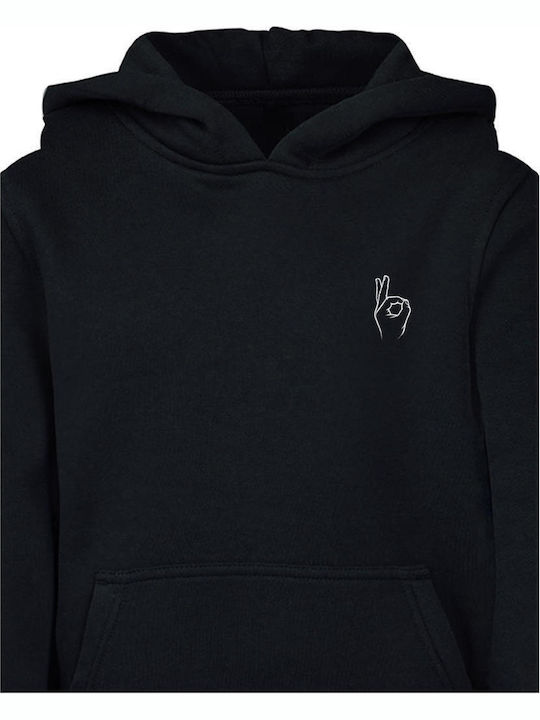 Fleece Kinder-Sweatshirt Schwarz