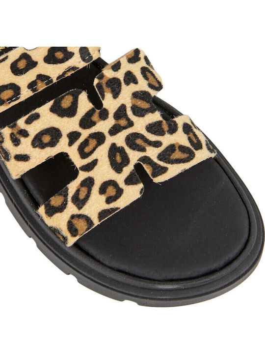Δερμάτινα Γυναικεία Σανδάλια Flatforms