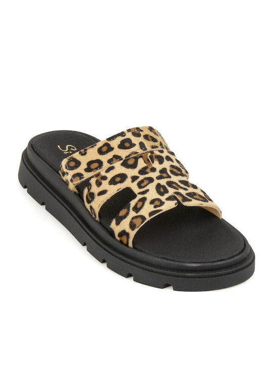 Δερμάτινα Γυναικεία Σανδάλια Flatforms