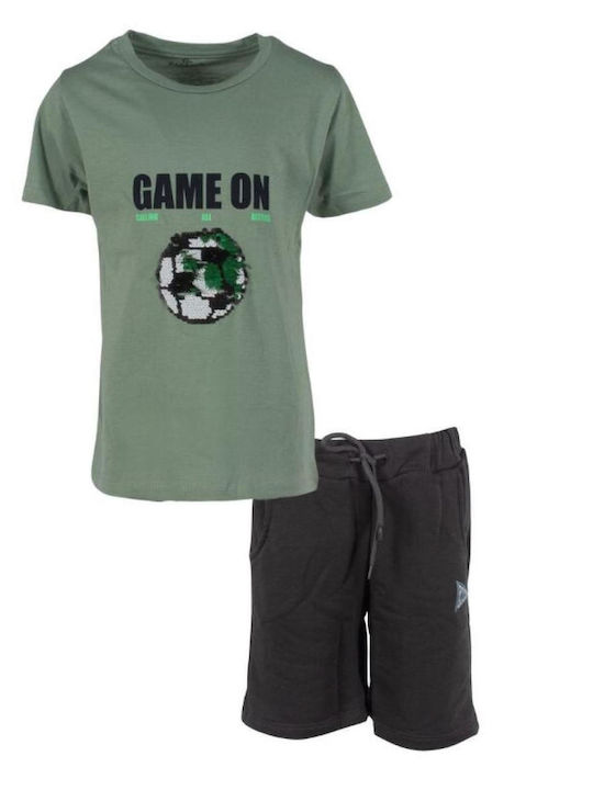 Kids' Set with Shorts Summer 2pcs Khaki