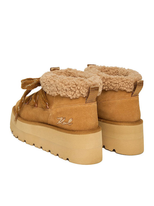 Wildleder Stiefeletten Damen Braun