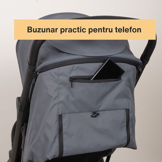 Kidizi Cărucior pentru Bebeluși Potrivit pentru Nou-născut Gri 7.9kg