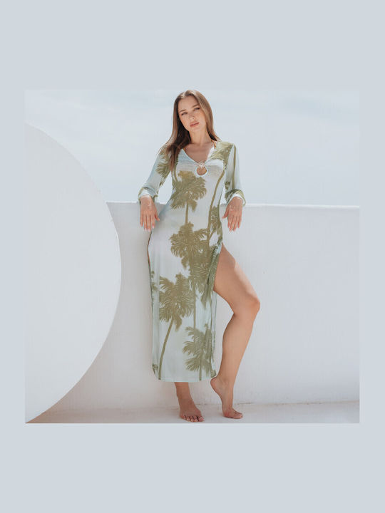 Silia D Feminin Caftan de Plajă Verde