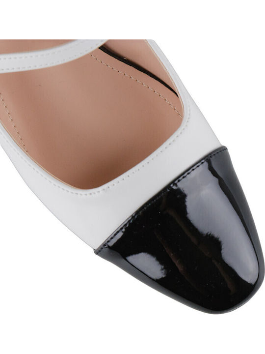 Slingback Ballerinas With strap White