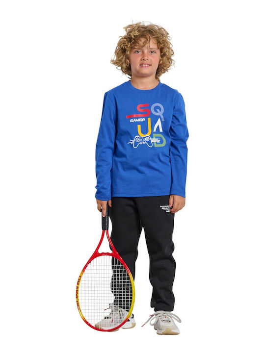 Kids' Shirt Long Sleeve Blue Prudence
