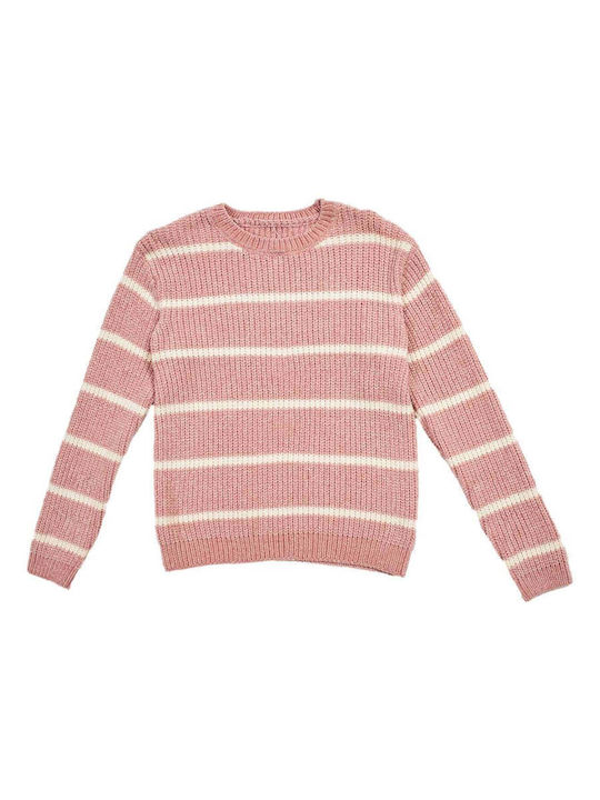 Παιδικό Πουλόβερ Μακρυμάνικο Ροζ Striped