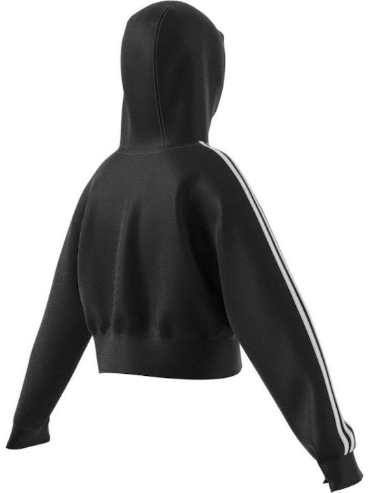 Hanorac Copii Cropped cu Glugă Negru Adicolor
