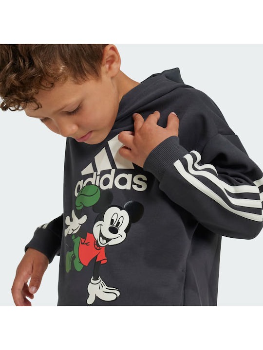 Kids Sweatshirt with Hood and Pockets Grey Disney Mickey Mouse