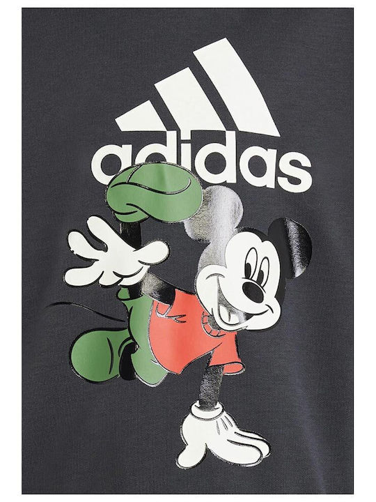 Kids Sweatshirt with Hood and Pockets Grey Disney Mickey Mouse