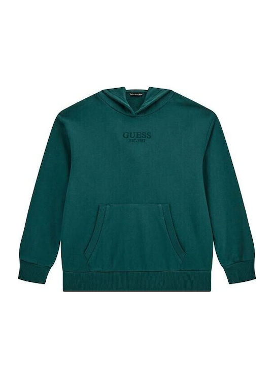 Kids Sweatshirt with Hood and Pockets Green