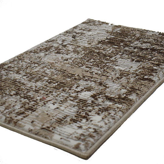 Eurofil Teppich Rechteckig Synthetisch,Polyester/Cotton/Leather Ivory/brown