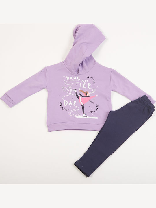 Set pentru copii cu colanți Iarnă 2buc Lilac