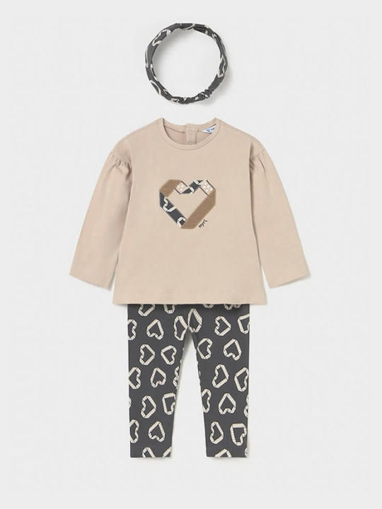 Kids' Set with Leggings Winter 3pcs Gray