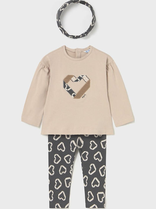 Kids' Set with Leggings Winter 3pcs Gray
