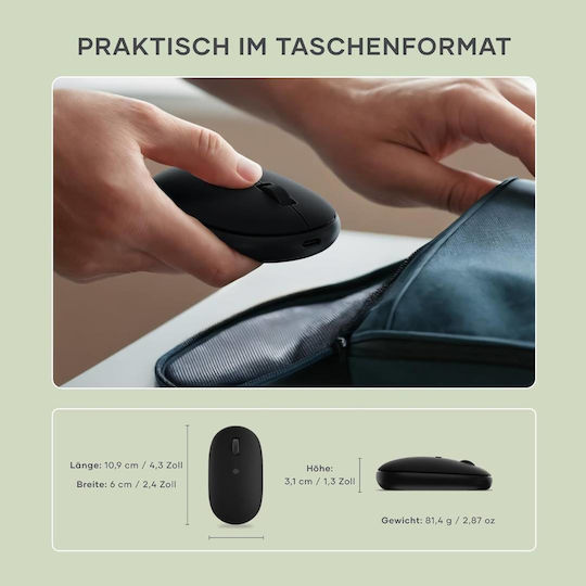 Satechi Onthego Ασύρματο Bluetooth Ποντίκι Μπεζ