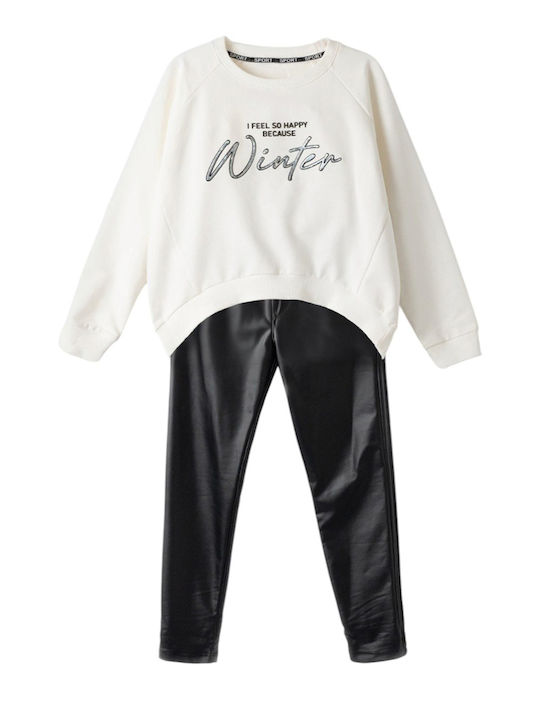 Kinder-Set mit Leggings Winter 2Stück White