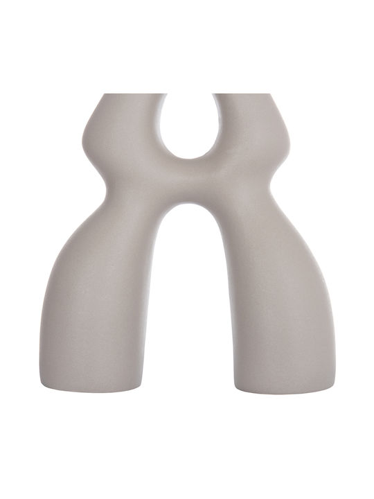 Tabletop Ceramic Decorative Isil Hm4598.03 Grey Matte 26x9.5x29.5cm 1 Piece