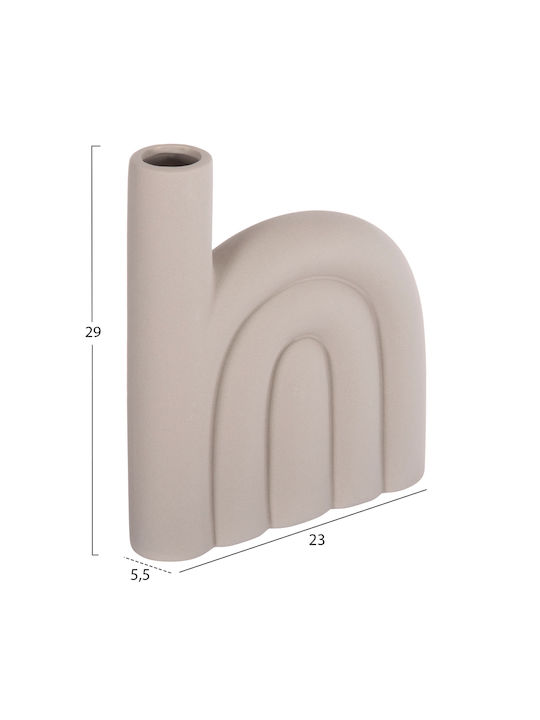 Homemarkt Επιτραπεζιο Κεραμικο Διακοσμητικο Arcon Hm4639.03 Γκρι Ματ 23 5x5 5x29 5υεκ
