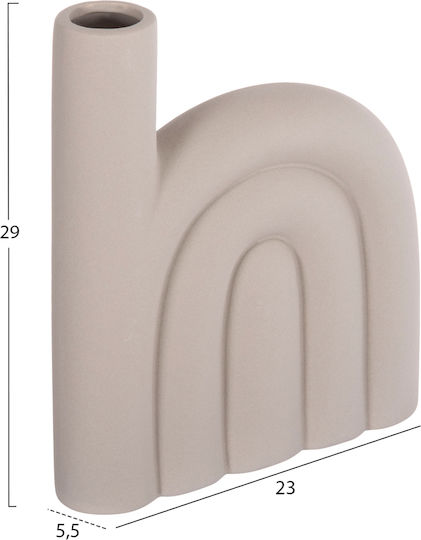 Homemarkt Επιτραπεζιο Κεραμικο Διακοσμητικο Arcon Hm4639.03 Γκρι Ματ 23 5x5 5x29 5υεκ