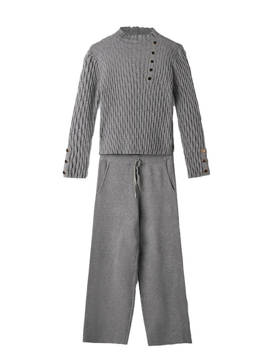 Kids' Set with Pants Winter 2pcs Gray