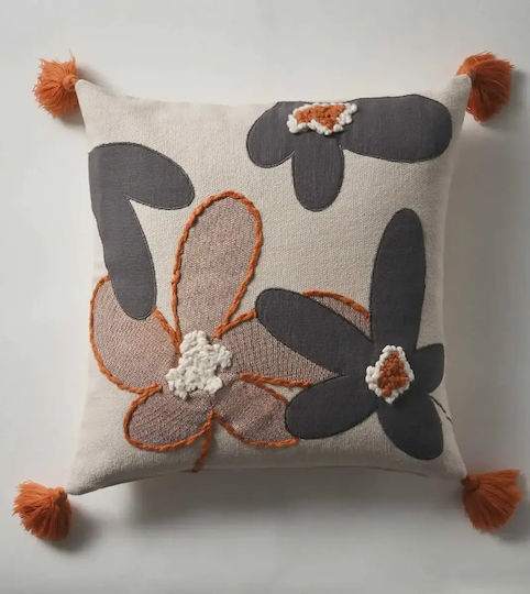 Gofis Home Față De Pernă Louise 265 Din 100% Bumbac 265 Gri-Terra 45x45 Cm