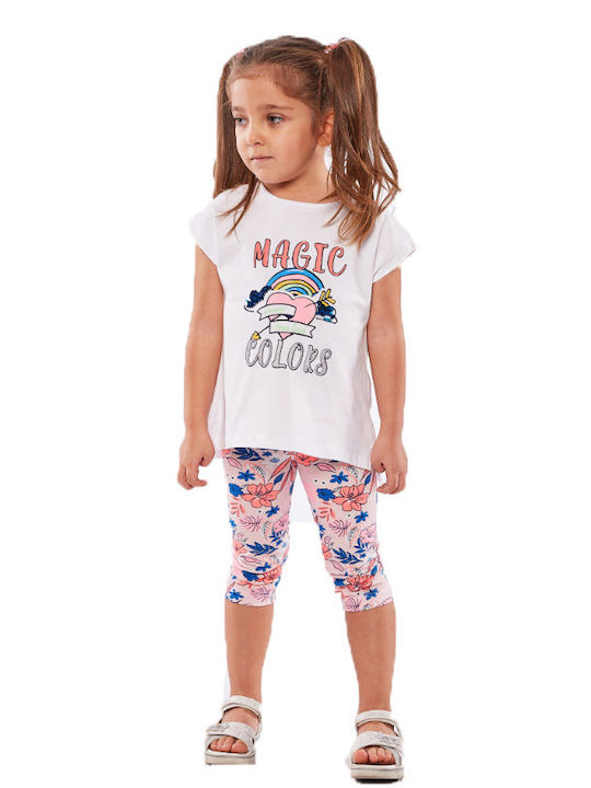 Kids' Set with Leggings Summer 2pcs Ecru