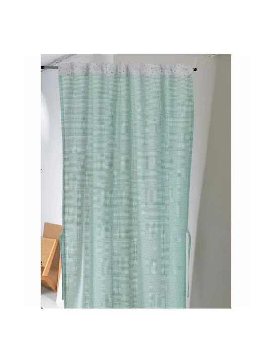Palamaiki Curtain with Tab Top Bon Bon Turquoise 170x270cm