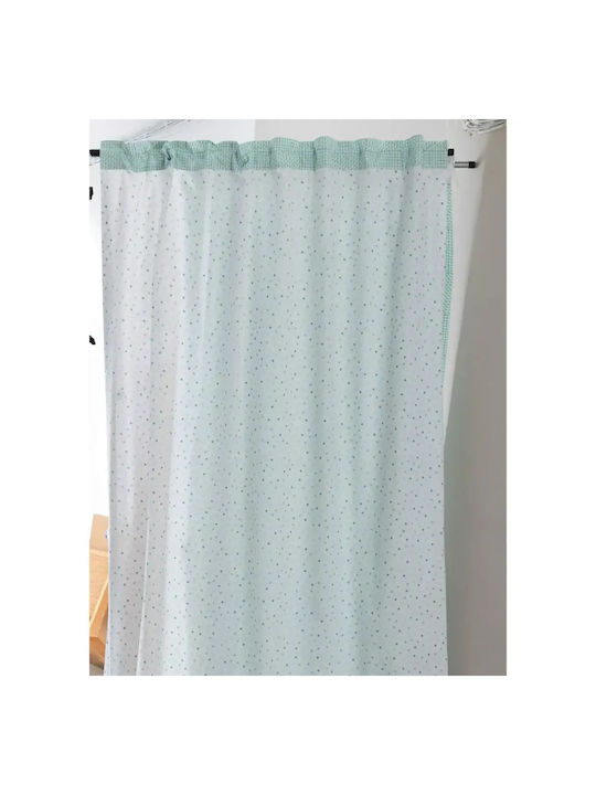Palamaiki Curtain with Tab Top Bb101 Turquoise 170x270cm