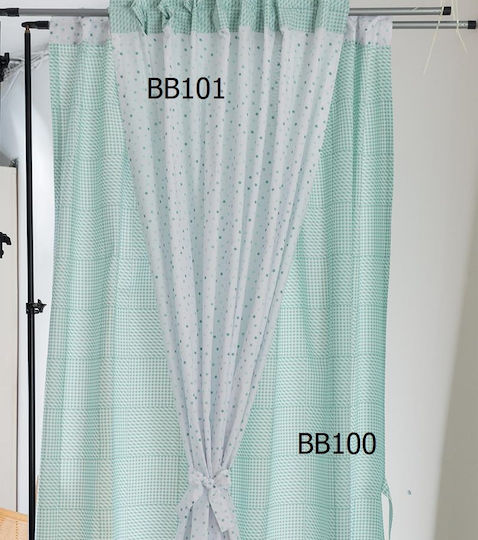 Palamaiki Perdea cu Bretele Bon Bon Turcoaz 170x270cm