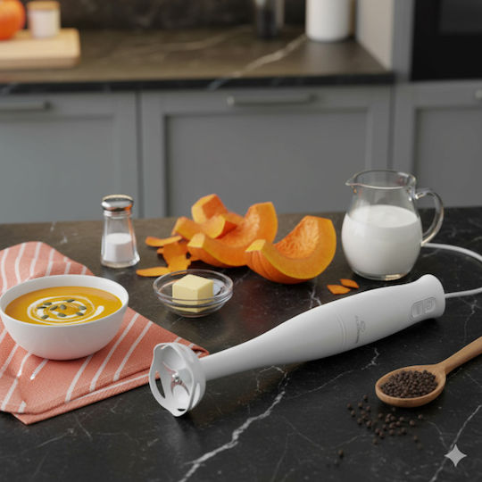 Elekom Hand Blender with Plastic Rod 400W White