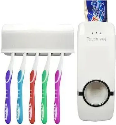 Plastic Wall Μounted Toothbrush Holder White