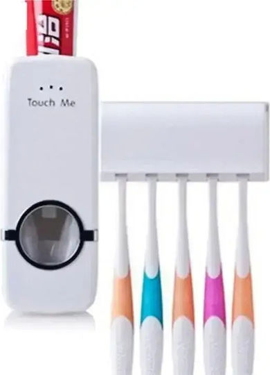 Plastic Wall Μounted Toothbrush Holder White