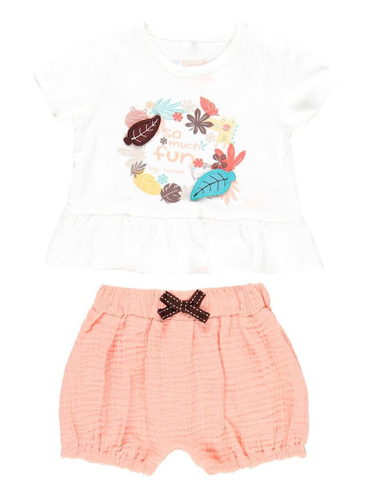 Kids' Set with Shorts Summer 2pcs White