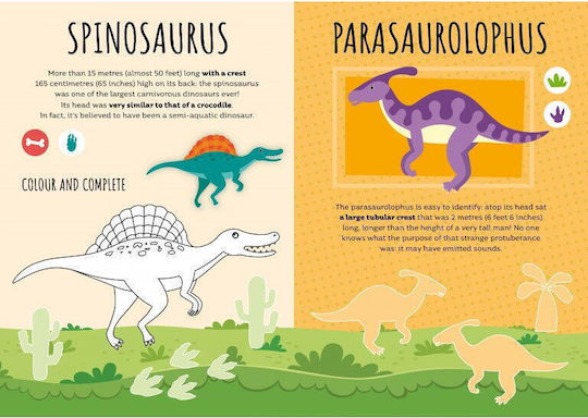 Carte De Activitati Cu Abtibilduri - Dinozauri