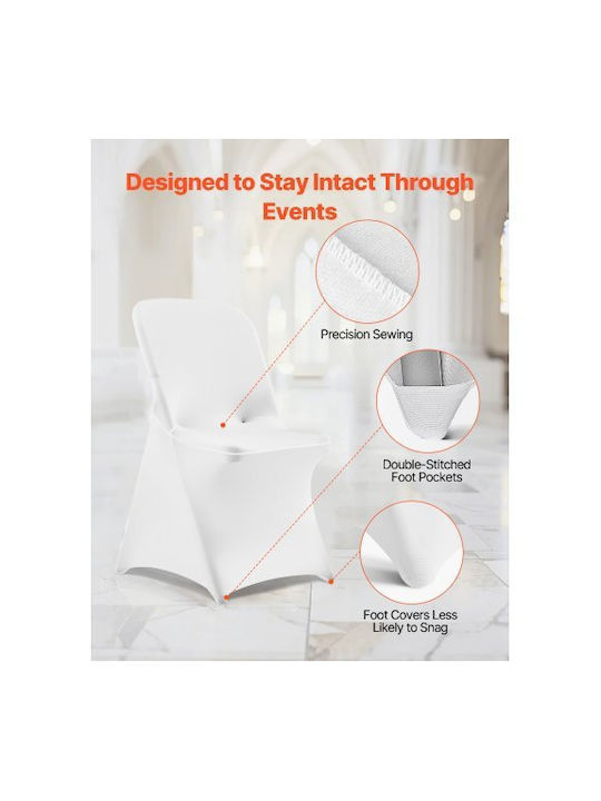 Vevor Vevor Chair Cover White 50cm 30 Pieces