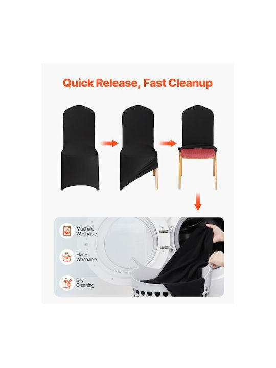 Vevor Elastische Abdeckung für Stuhl Black 100Stück YTHS100PCSZK612BU001V0