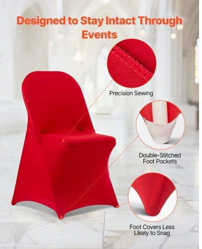 Vevor Elastic Cover for Chair Red 50pcs YTHS50PCSDKQZT1BI001V0