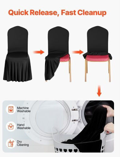 Vevor Husă Elastică Scaun Black 30buc YTHS30PCSZKHCKBQT001V0