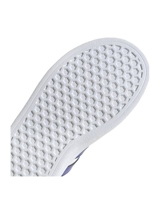 GRAND COURT 2.0 EL K Kids Sneakers with Hook & Loop Closure Cloud White / Lucid Blue / Preloved Blue