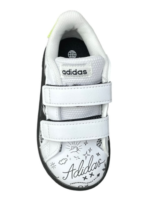 Grand Court GRAND COURT 2.0 Kids Sneakers with Scratch Cloud White / Core Black / Pulse Lime