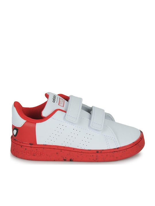 Marvel Advantage Hook Loop Παιδικά Sneakers με Σκρατς Λευκά