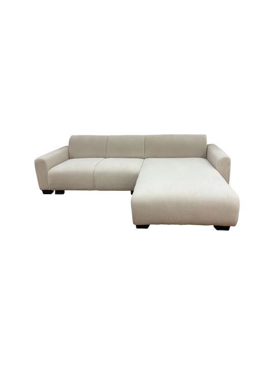 Erros Corner Couch with Reversible Angle Beige 287x161x71cm