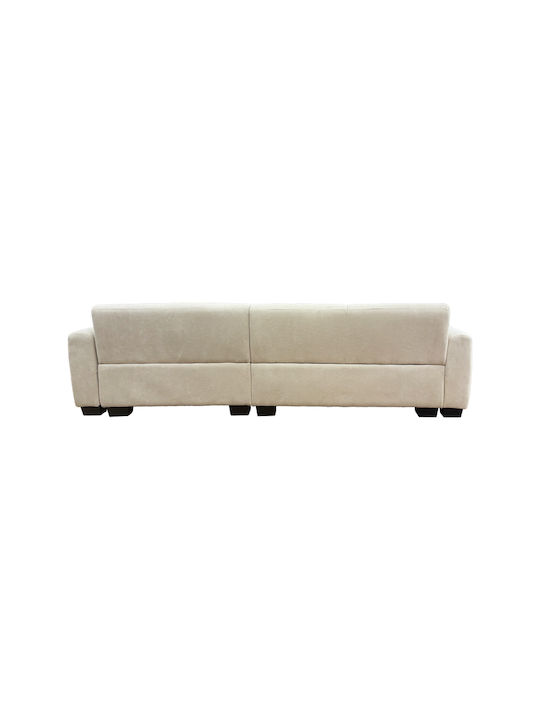 Erros Corner Couch with Reversible Angle Beige 287x161x71cm