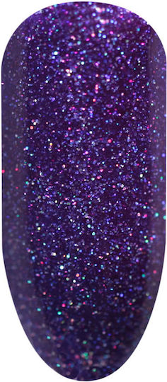 Dea Ημιμόνιμο Βερνίκι Νυχιών Μωβ με Glitter 8ml