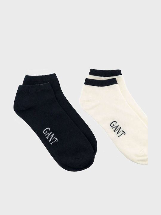 Gant Ανδρικές Κάλτσες Ασπρόμαυρο 2Pack