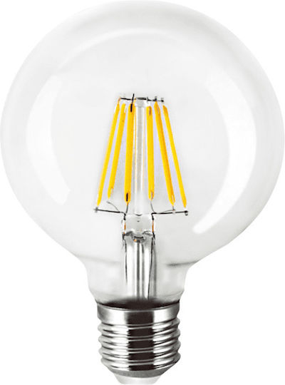LED-Lampe 4W 95mm für Fassung E27 und Form G95 Warmes Weiß 600lm